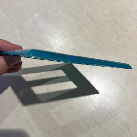 Teal Handmade Epoxy Resin Switch Plate / Outlet Cover - Picture 3 of 4